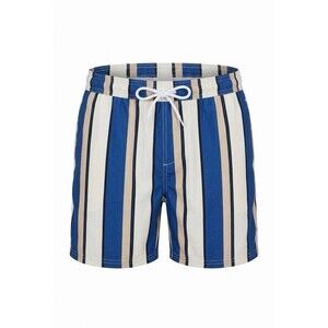 Original Use Men's 5" Inseam Swim Trunks Blue/Tan Striped Shorts XL - NWT